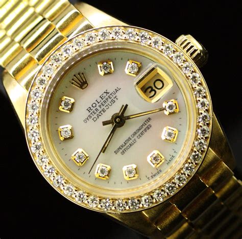 gold women s.rolex|18k gold ladies Rolex watch.